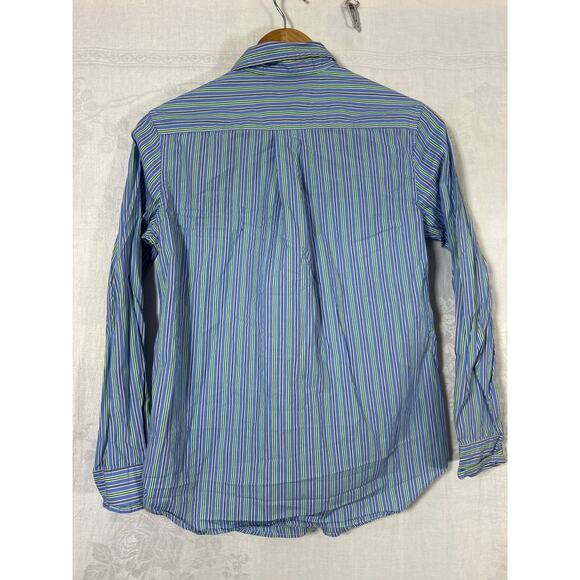 Ralph Lauren Button Down Boys Large 14 16 Blue Orange Striped Lot of 2 - Picture 3 of 7